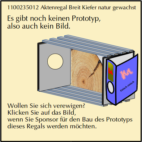 Aktenregal breit Kiefer natur gewachst