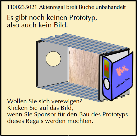 Aktenregal breit Buche unbehandelt